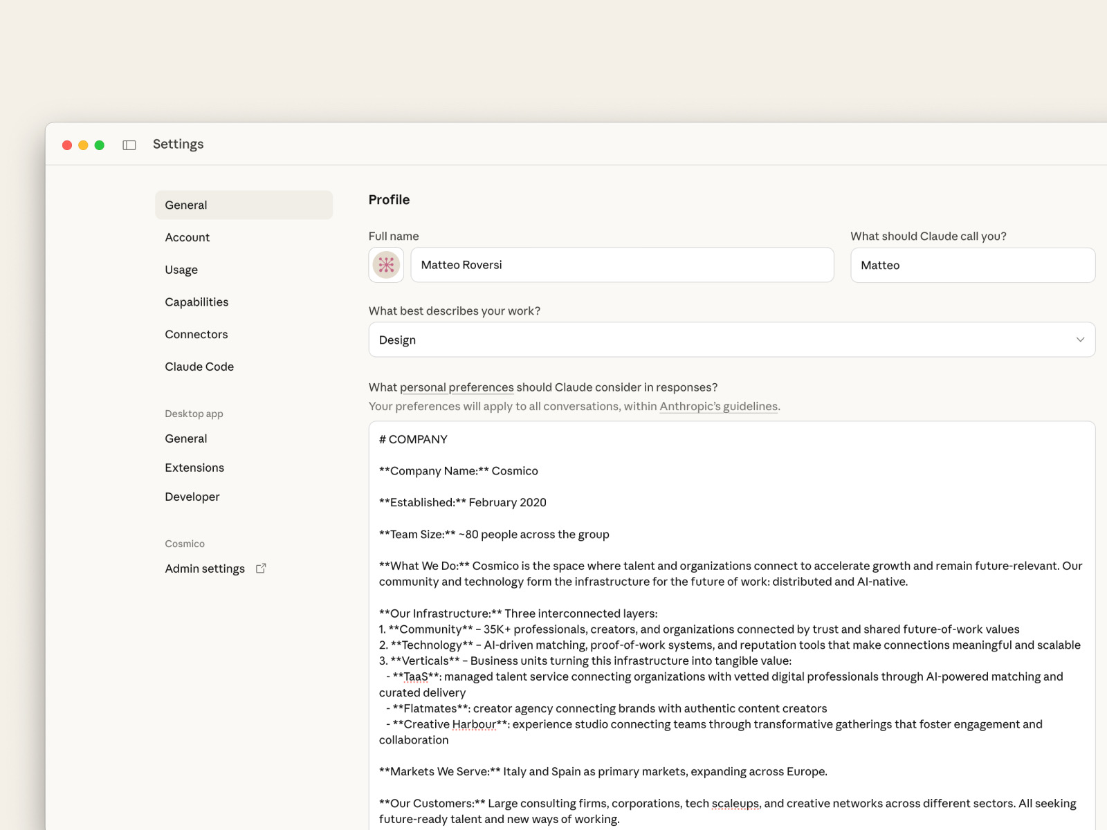 Workflow context injection